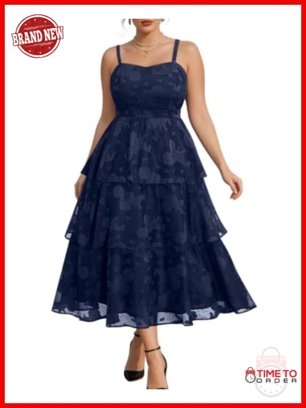 Plus Size Tiered Maxi Wedding Guest Dress Semi Formal Flowy